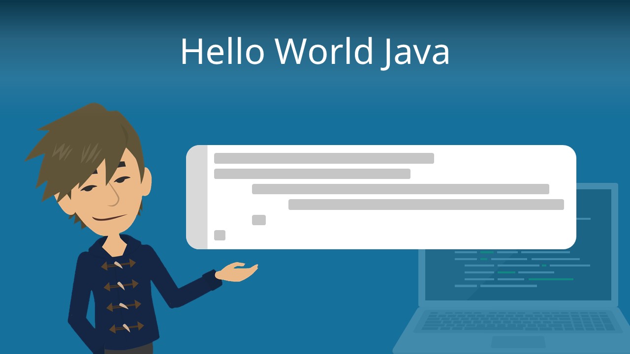 Hello World Java • Code und Erklärung · [mit Video]