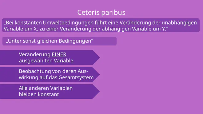 Ceteris paribus Klausel Bedeutung, Definition mit Beispiel