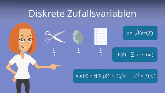 Zum Video: Diskrete Zufallsvariablen