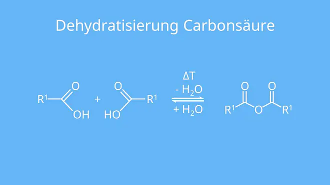 Dehydratisierung, Carbonsäure, intermolekularer Wasserabspaltung, Abspaltung, Carbonsäureanhybrid