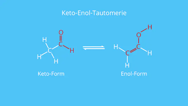 Aldehyd, Keto-Enol-Tautomerie, Keto-Form, Enol-Form