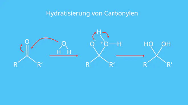 Hydratisieren, Carbonyl, Wasser, Diol, Addition