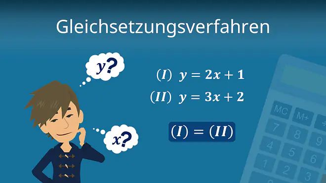 Zum Video: Gleichsetzungsverfahren