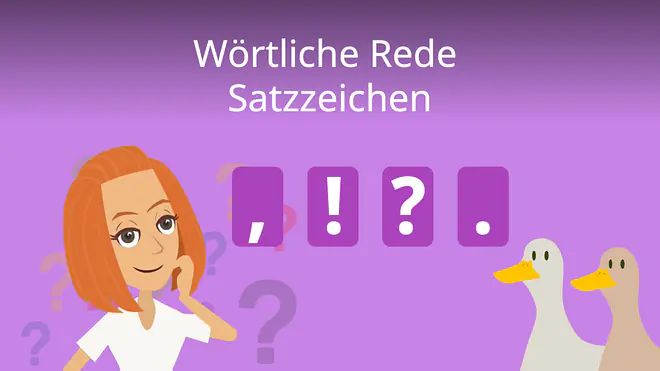 Zum Video: Wörtiche Rede Satzzeichen