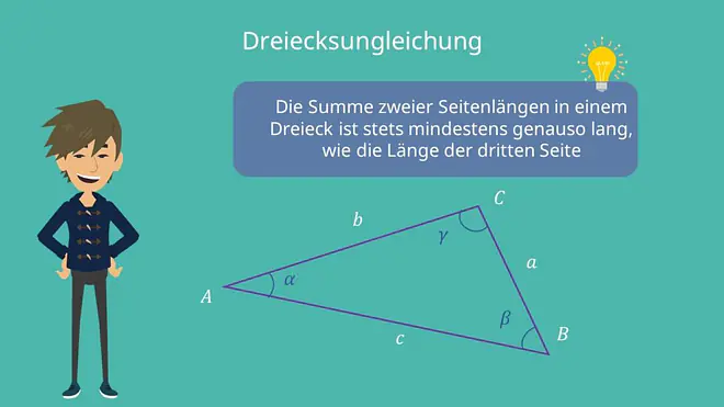 Dreiecksgleichung, Seitenlängen, Winkelsummen