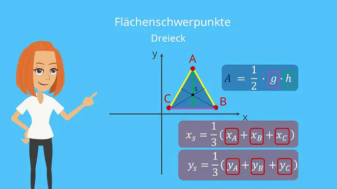 Schwerpunkt Dreieck Flächenschwerpunkt Dreieck Schwerpunkt berechnen