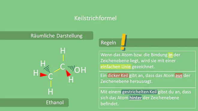 Keilstrichformel, Ethanol, Strukturformel