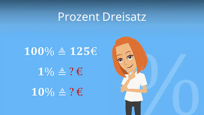 Zum Video: Dreisatz Prozent