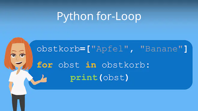 Zum Video: Python for-Loop