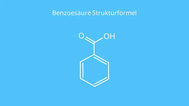Benzoesäure Strukturformel, Was ist Benzoesäure, Benzolcarbonsäure, C6H5COOH, benzoic acid