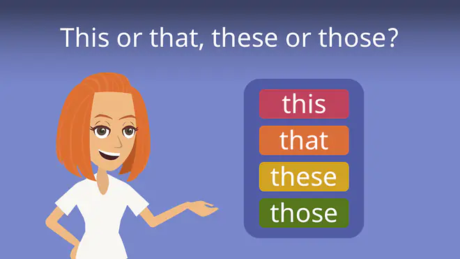Zum Video: This or that, these or those?