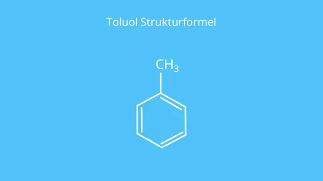 Toluol Strukturformel, Toluene, Methylbenzol, Methylbenzen, Aromat, C6H5CH3