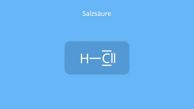 Strukturformel Salzsäure, HCl, hydrochloric acid, Chlorwasserstoffsäure, Salzsäure Formel, HCl Lewis Formel