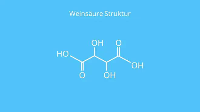 Weinsäure Struktur, Traubensäure, tartaric acid, Mesoweinsäure, Weinsäure Strukturformel, 2,3-Dihydroxybutandisäure