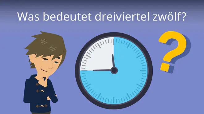 Zum Video: Was bedeutet dreiviertel zwölf?