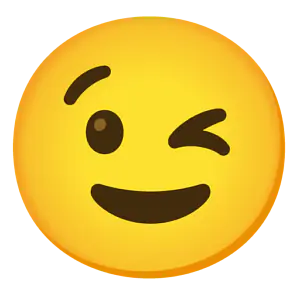 Das Bild zeigt den zwinkernden Emoji.