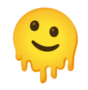 Das Bild zeigt den schmelzenden Emoji.