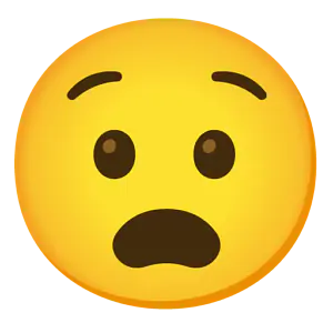 Das Bild zeigt den Emoji, der schockiert guckt.