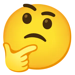 Das Bild zeigt den nachdenklichen Emoji.