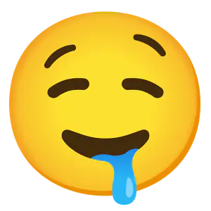 Das Bild zeigt den sabbernden Emoji.