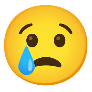 Das Bild zeigt den weinenden Emoji.
