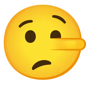 Das Bild zeigt den Emoji mit der langen Nase.