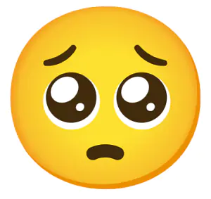Das Bild zeigt den Emoji mit großen Augen.
