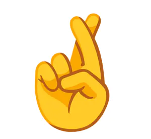 Das Bild zeigt eine Hand, bei der der Zeigefinger über den Mittelfinger gelegt ist. Hauptsächlich wird es für Glück wünschen verwendet.