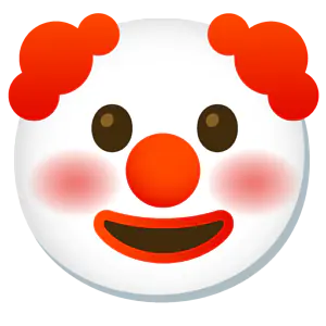 Das Bild zeigt das Clownsgesicht.