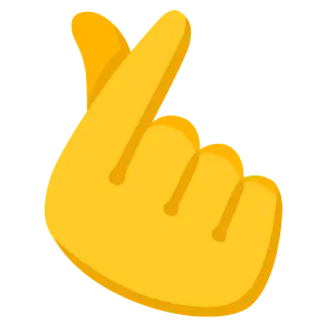 Das Bild zeigt eine Hand, bei der Zeigefinger und Daumen gekreuzt sind.