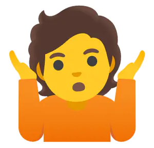 Das Bild zeigt eine Person, die ihre Schulter zuckt.
