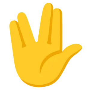 Das Bild zeigt eine Hand, bei der der kleine Finger und Ringfinger in die eine Richtung und Mittel- sowie Zeigefinger in die andere Richtung gespreizt sind.