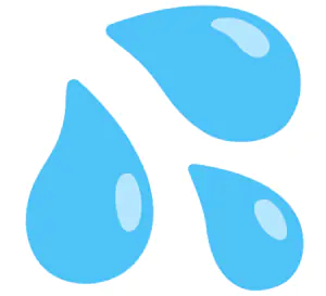 Das Bild zeigt drei Wassertropfen.