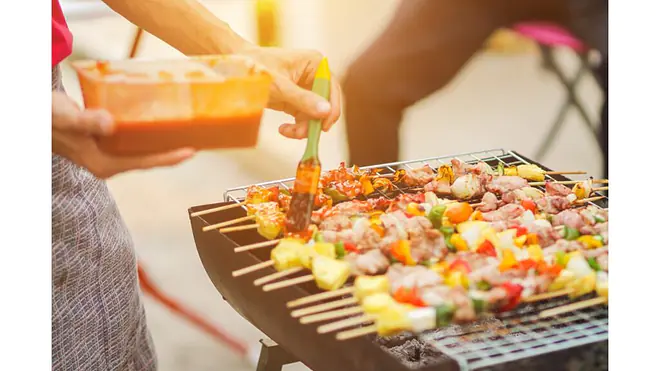 Essen auf dem Grill für eine Grillparty. 
