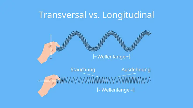 Stauchung, Ausdehnung, Ausbreitung, Richtung, Welle, Wellenlänge