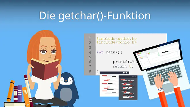 Zum Video: Die getchar()-Funktion