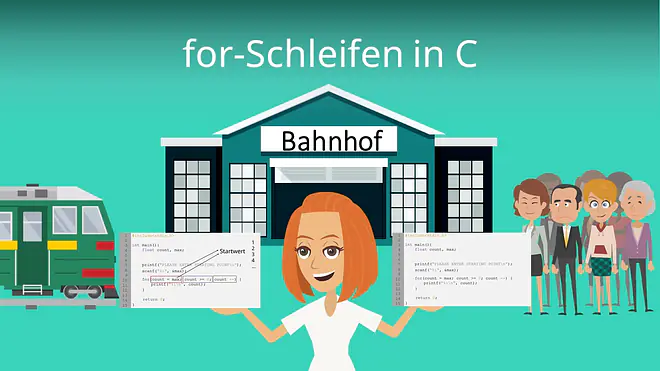 Zum Video: for-Schleifen in C