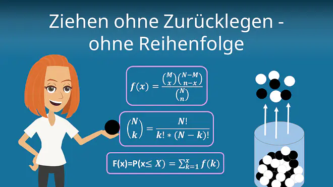 Zum Video: Ziehen ohne Zurücklegen ohne Reihenfolge