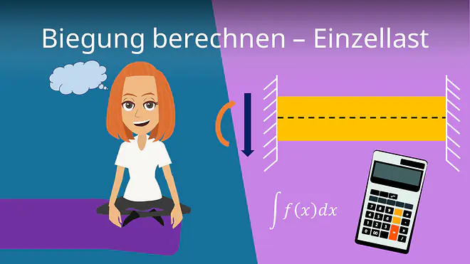Zum Video: Biegung berechnen - Einzellast