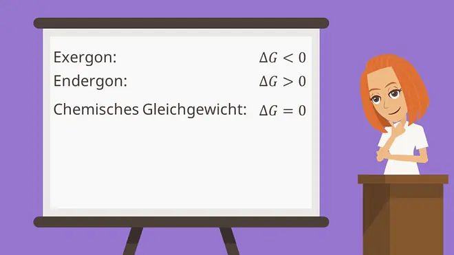 Exergonisch, Endergonisch und Chemisches Gleichgewicht