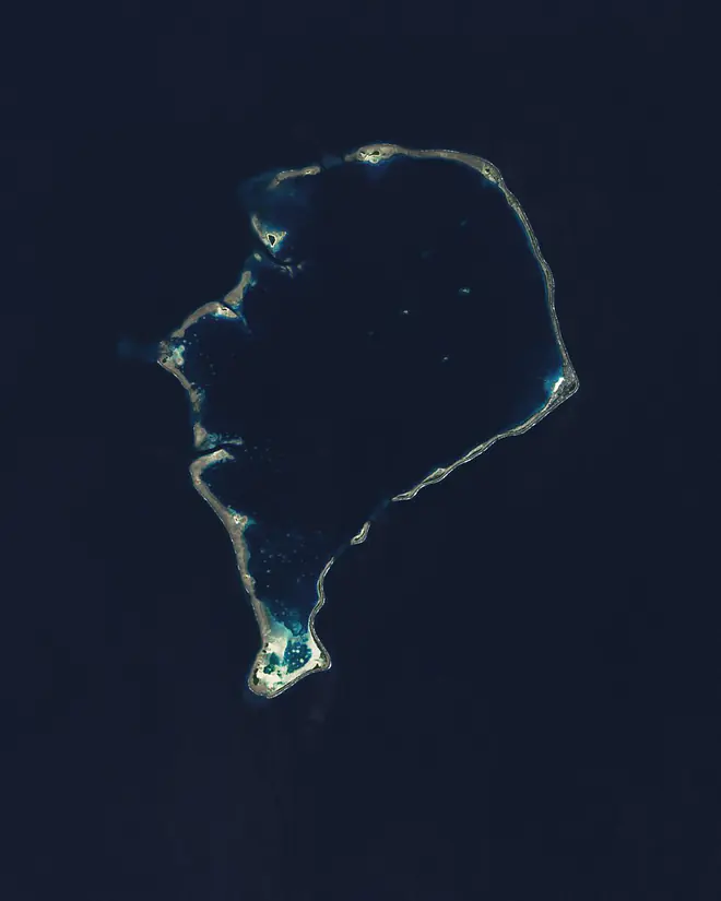 Ein Bild zeigt die Insel Tuvalu