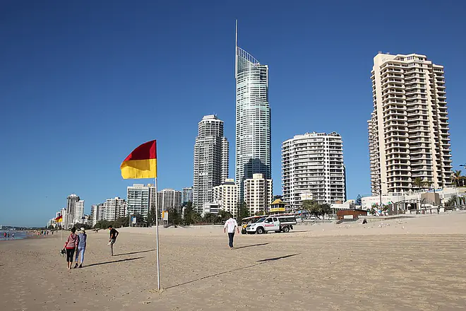 Ein Bild zeigt einen Strand an der australische Golf Coast