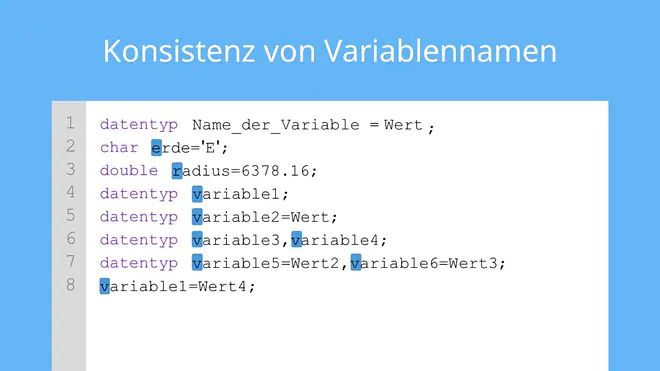 Java Variablen, Java, Variablen