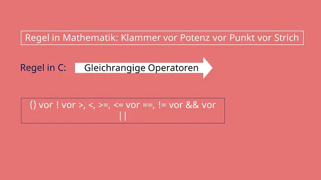 logische Operatoren C