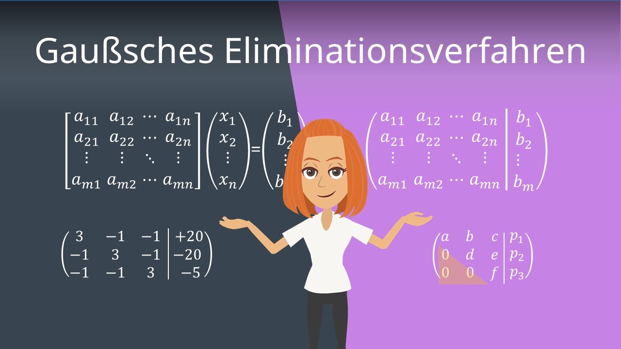 Gaußsches Eliminationsverfahren : Lösen einer Matrix · [mit Video]
