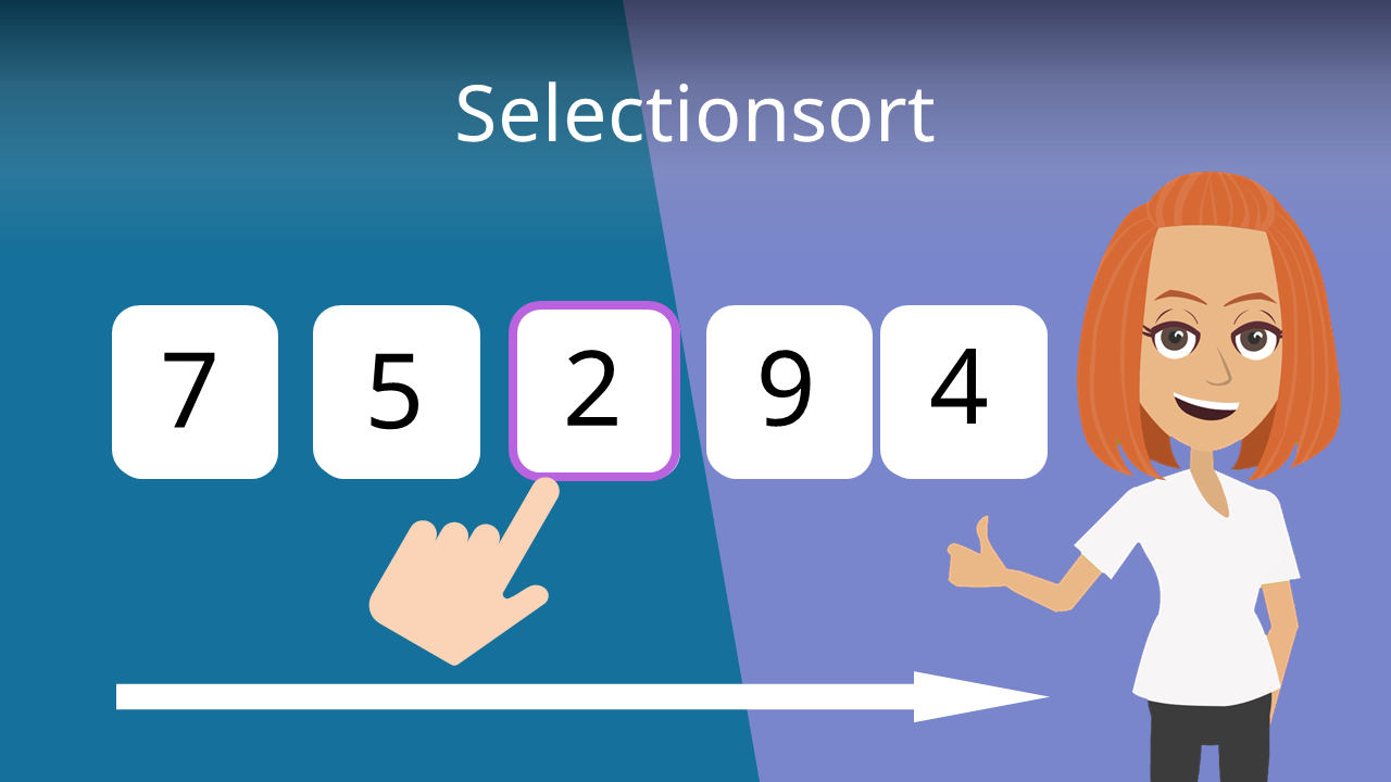 Selection Sort: Beispiel, Laufzeit, Pseudocode & Java · [mit Video]