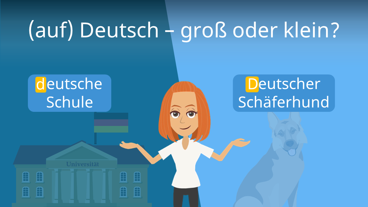 auf Deutsch - groß oder klein? • richtige Rechtschreibung · [mit Video]
