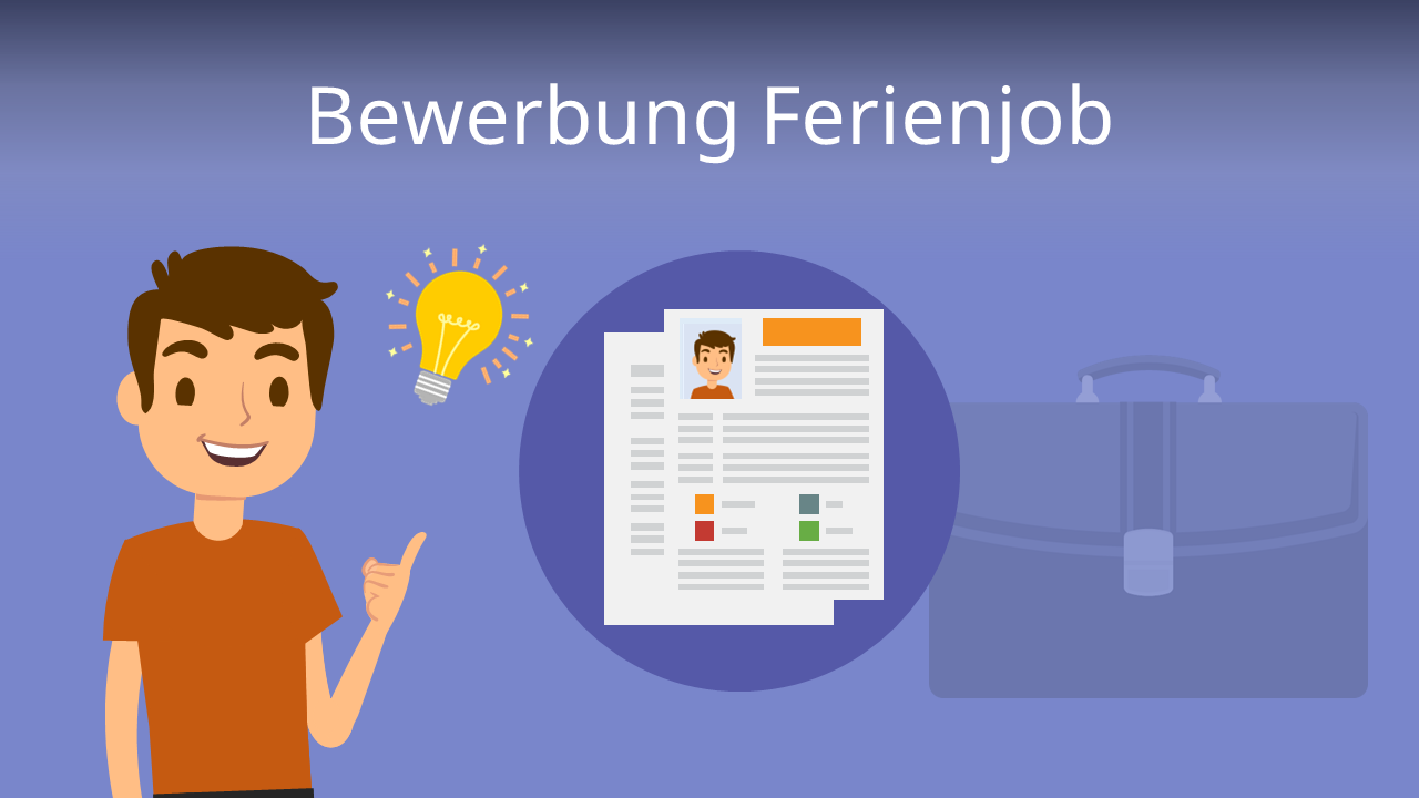 Wunderbar Bewerbung Fr Ferienjob Bild