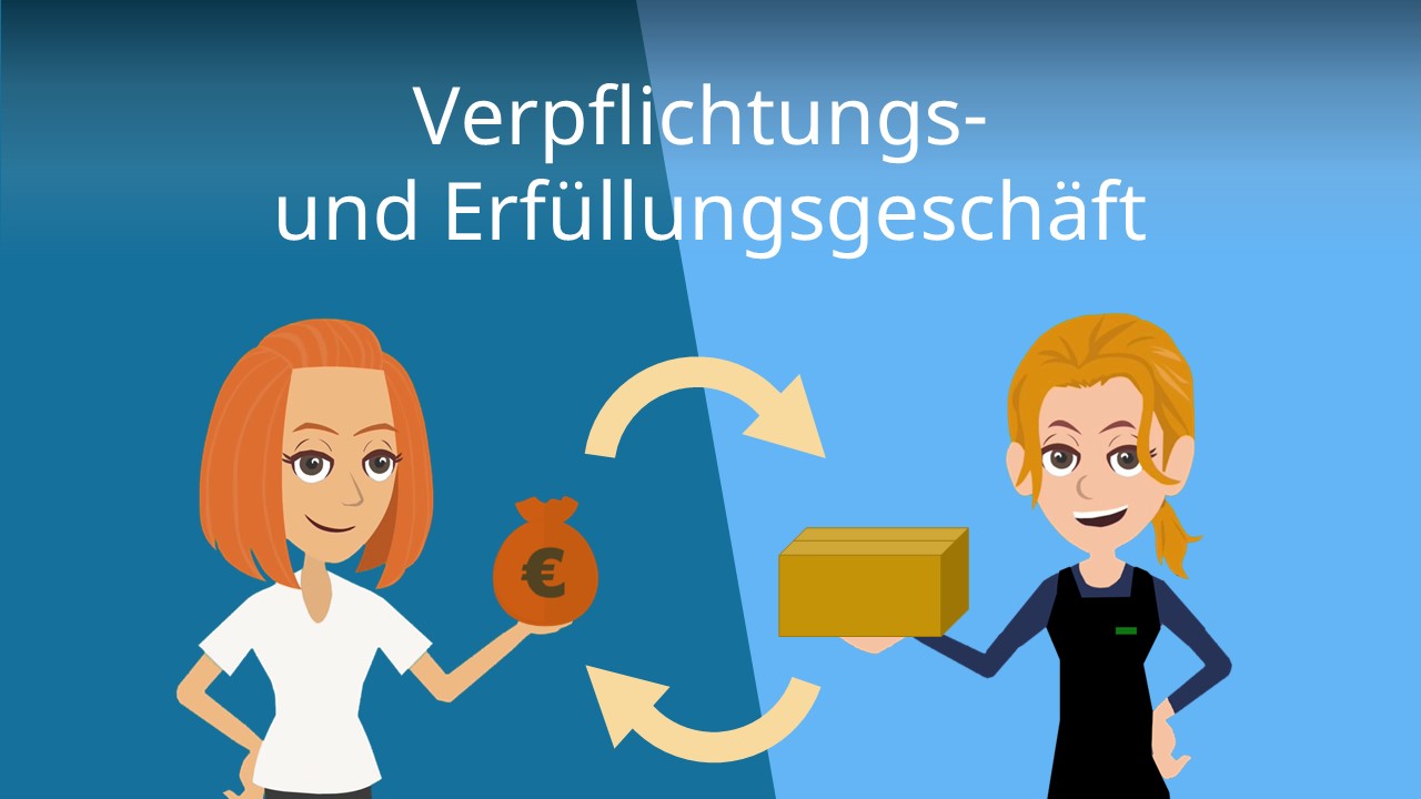 Verpflichtungs- und Erfüllungsgeschäft • einfach erklärt! · [mit Video]