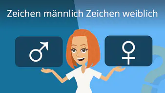 Zeichen männlich Zeichen weiblich